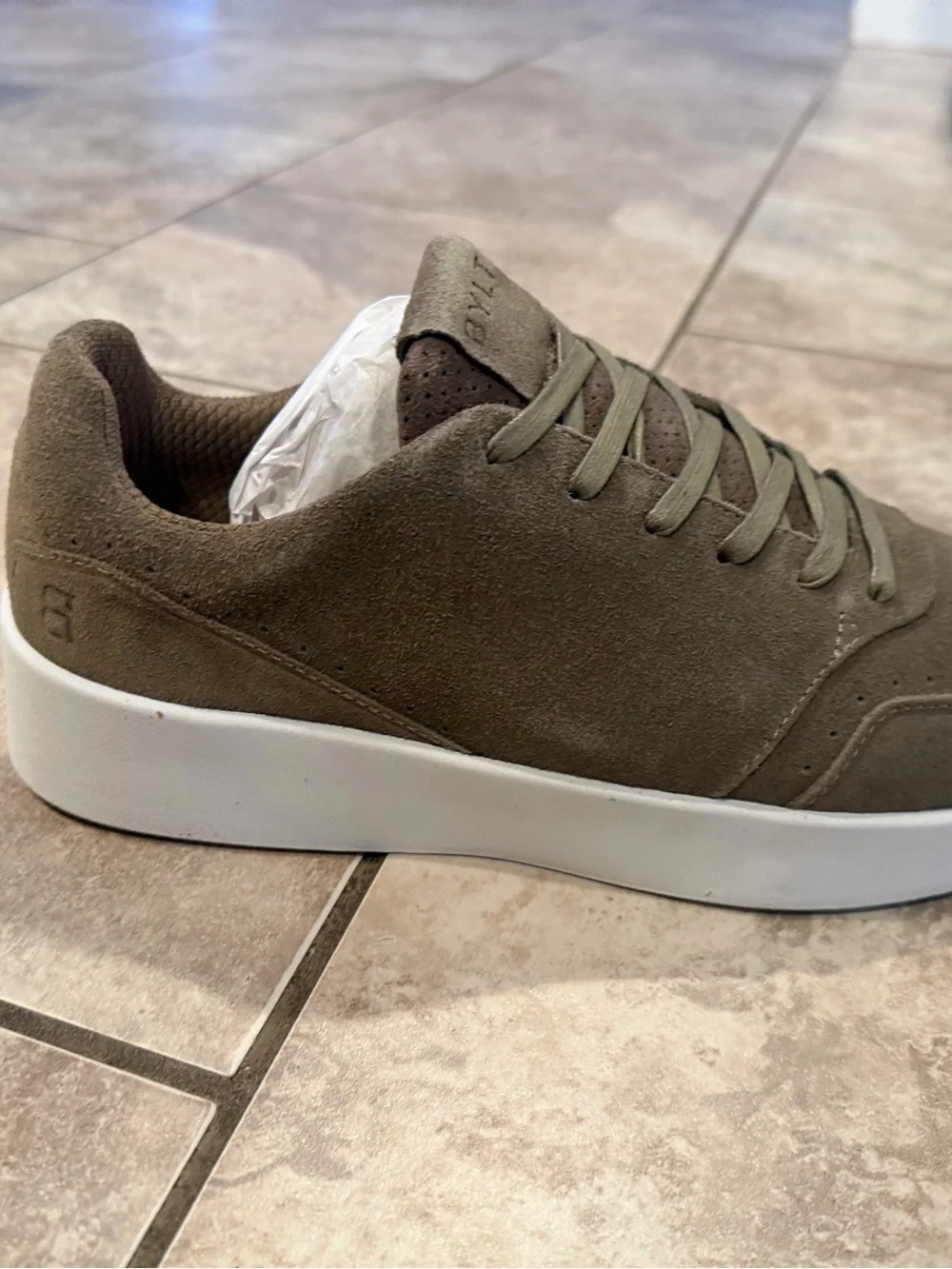 BYLT Men's Driftwood Suede Casual Sneakers - Low Top 8.5